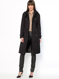 Black ladies trench coat