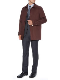 Aquascutum dark brown mens raincoat