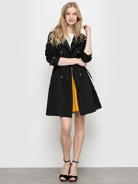 Black ladies trench coat from La Redoute