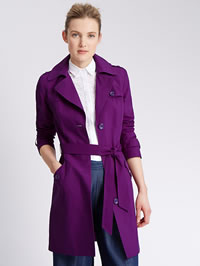 Womens purple mac coat from M&S