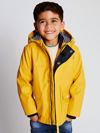 Hooded boys yellow raincoat from Marks and Spencer