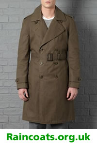 Mens brown trench coat from House of Fraser