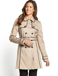 Beige ladies raincoat