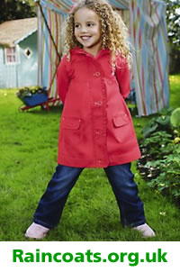 Red girls raincoat