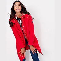 Red womens raincoat