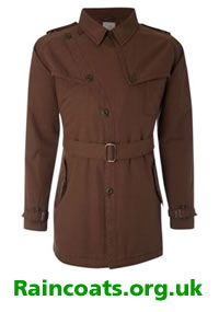 Short mens brown trench coat